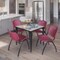 Regency Kahlo Square Table & Chair Sets, 30 W, 30 L, 29 H, Wood, Metal, Plastic Top, Maple TPL3030PLBK47BY - alternate 6